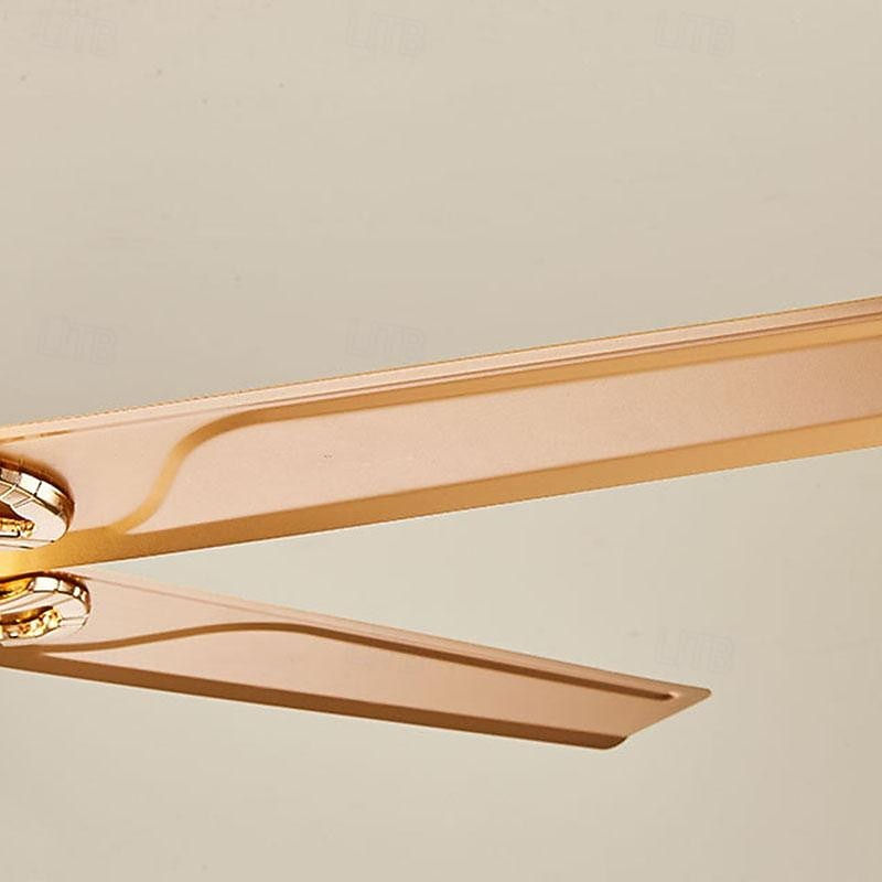 ventilatore a soffitto a led luce cristallo oro luce di lusso 3 colori-luce acrilico moderno stile nordico camera da letto sala da pranzo 110-240v del 2025 a $526.89 –P5