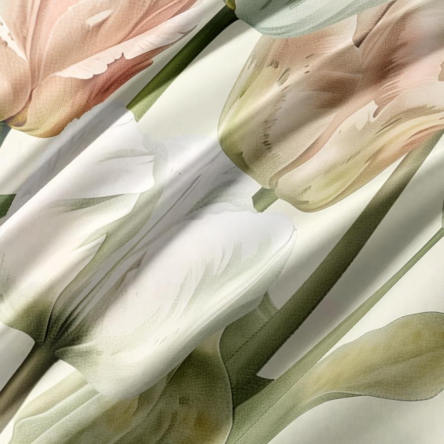 Påslakan i 100 % bomull med blommor i 3-delat set för sommaren mjuk hudvänlig långvarig 2025 - $60.99 –P11