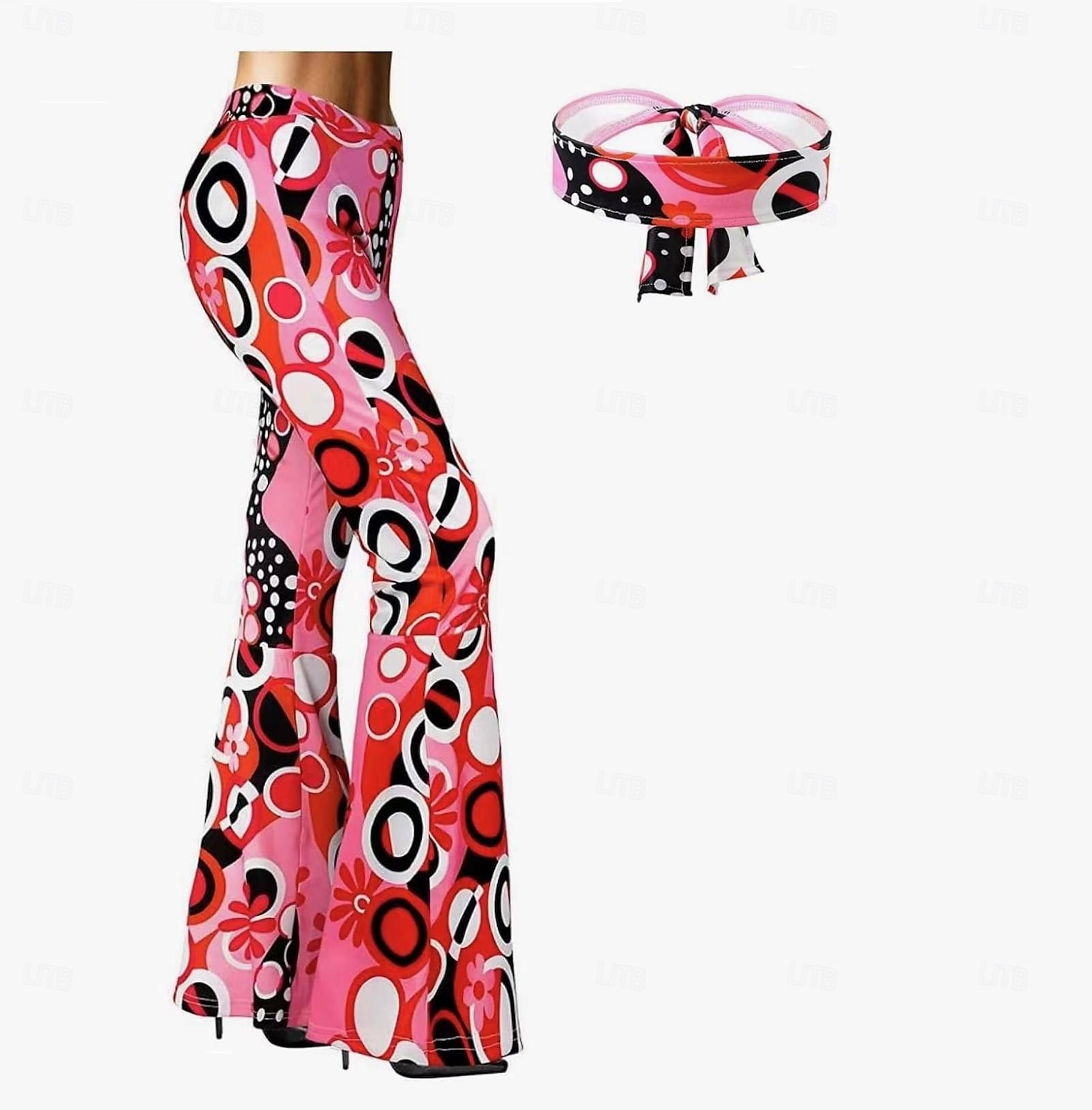 Ретро Хиппи В стиле 1970-х Косплэй Kостюмы Расклешенные брюки Диско Маскарадный костюм Жен. Маскарад Вечеринка / ужин Парад гордости Месяц гордости Взрослые Брюки 2026 - $21.99 –P4