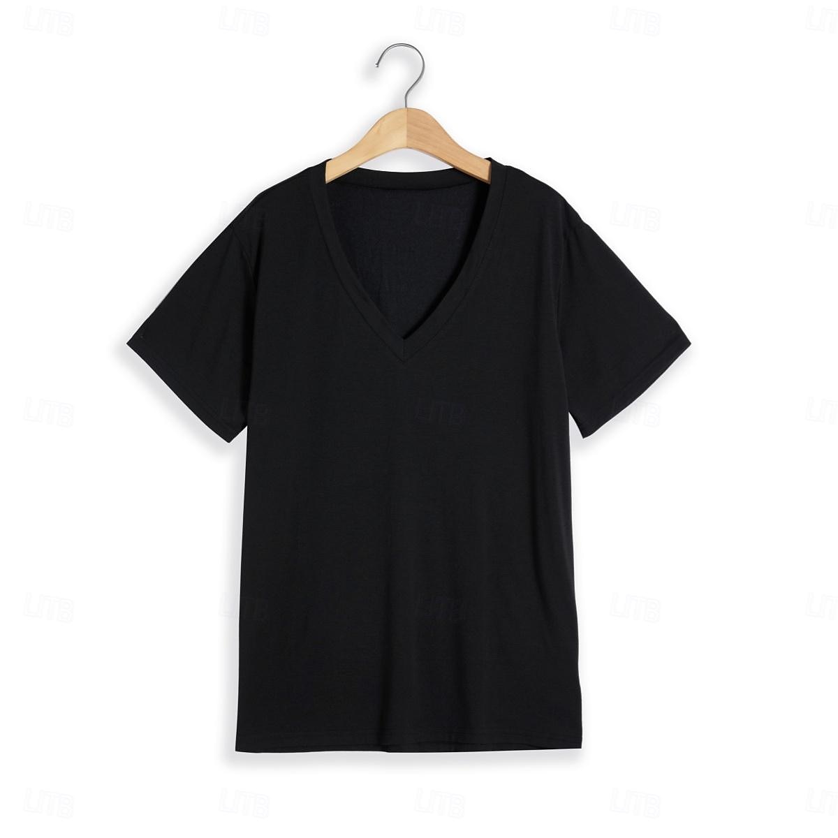 Men's T Shirt Tee Top Short Sleeves V Neck Summer Plain Designer Basic Modern Contemporary Vacation Street Going out Black White Red Top Tee for Men 2025 - €19.99 –P6