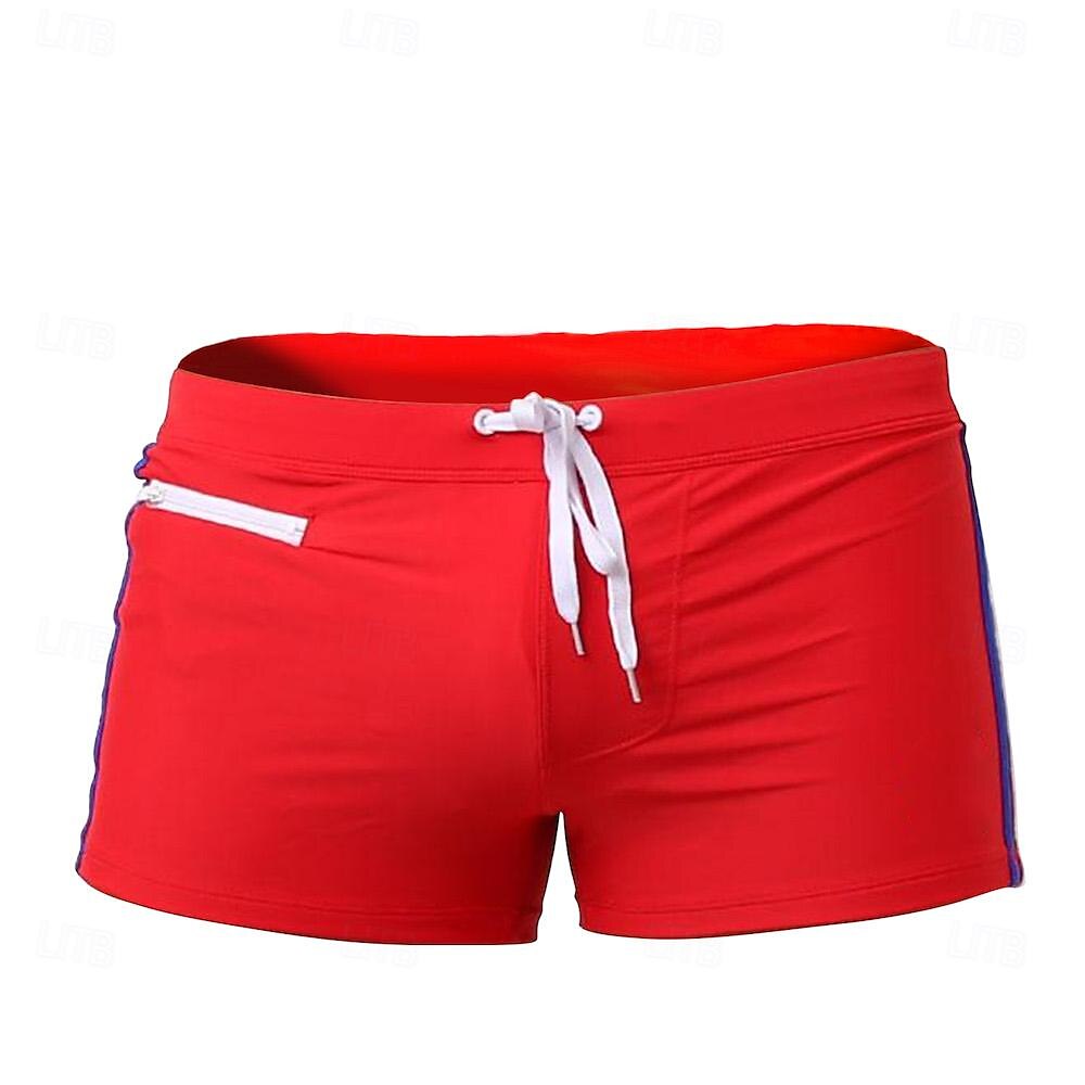 Homens Bermuda de Surf Shorts de Natação Calção Justo de Natação Patchwork Com Cordão Cintura elástica Bloco de cor Conforto Secagem Rápida Curto Feriado Praia Final de semana Moda Casual Preto de 2025 por $16.49 –P11