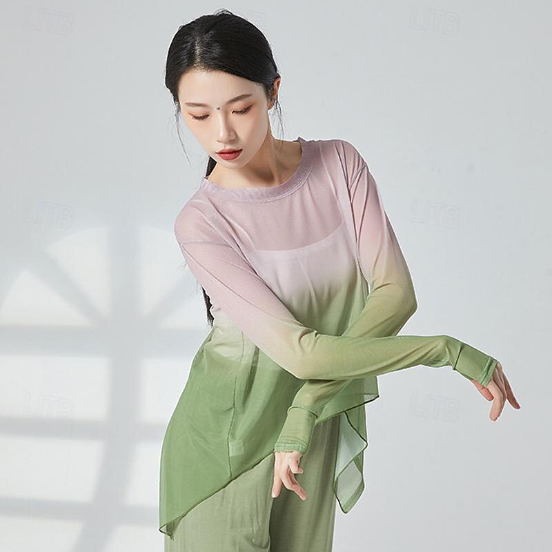 Sportovní oděvy Vrchní deska Čistá Barva Barevně dělené Dámské Výkon Trénink Dlouhý rukáv Polyester 2025 - $25.99 –P5