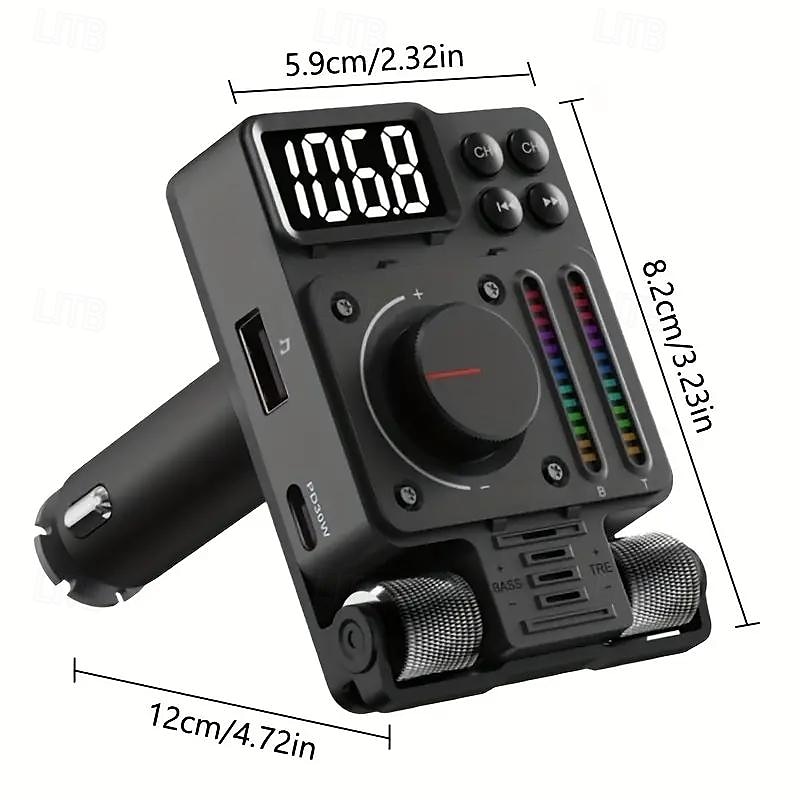 Car Mp3 Player USB Flash Drive Lossless HIFI High Bass Equalizer Music Car Bluetooth FM Transmitter 2025 - $49.99 –P9