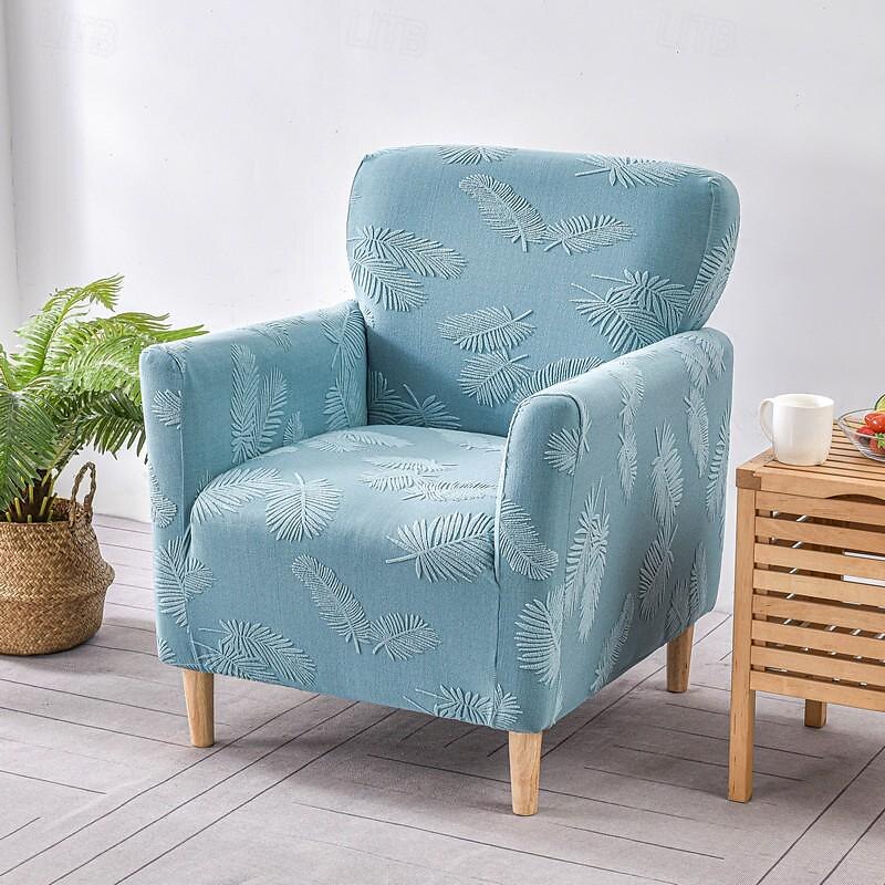 lenestoltrekk badekar stol slipcover t-formet jacquard til stue soverom kontor elastisk enkelt sofatrekk hjem bardisk 2025 - $31.99 –P3