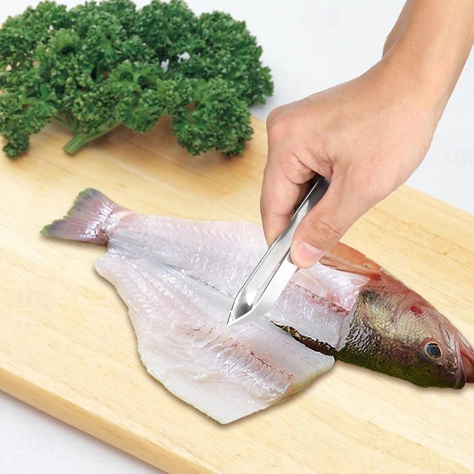 Pinzas de hueso de pescado para cocina, pinzas de acero inoxidable, extractor de clip, abrazadera para arrancar huesos de pescado, accesorios de cocina 2025 - $10.99 –P5