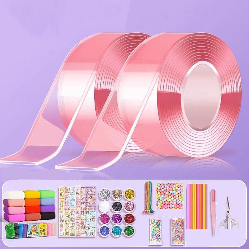 نانو لاصق الضغط تهب فقاعة الضغط لاصق الأرز لزجة لاصق على الوجهين مجموعة شريط نانو DIY 2025 - $31.99 –P15