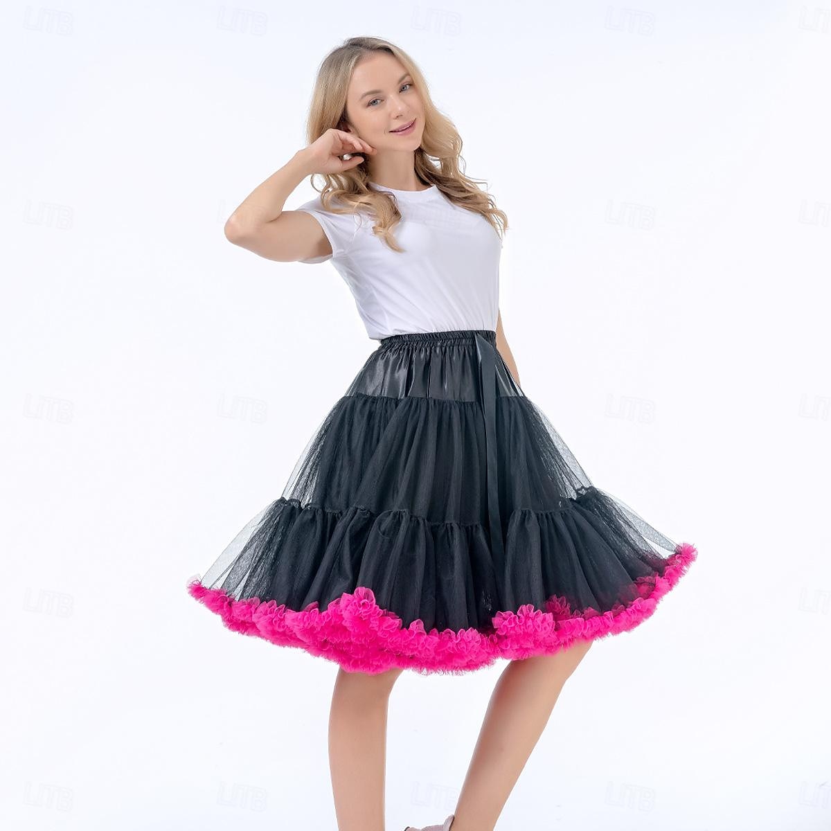 Retro Vintage 1950s Petticoat Hoop Skirt Tutu Under Skirt Princess Women's Halloween Carnival Masquerade Party / Evening Bachelorette Party Adults Skirts 2025 - $29.99 –P10