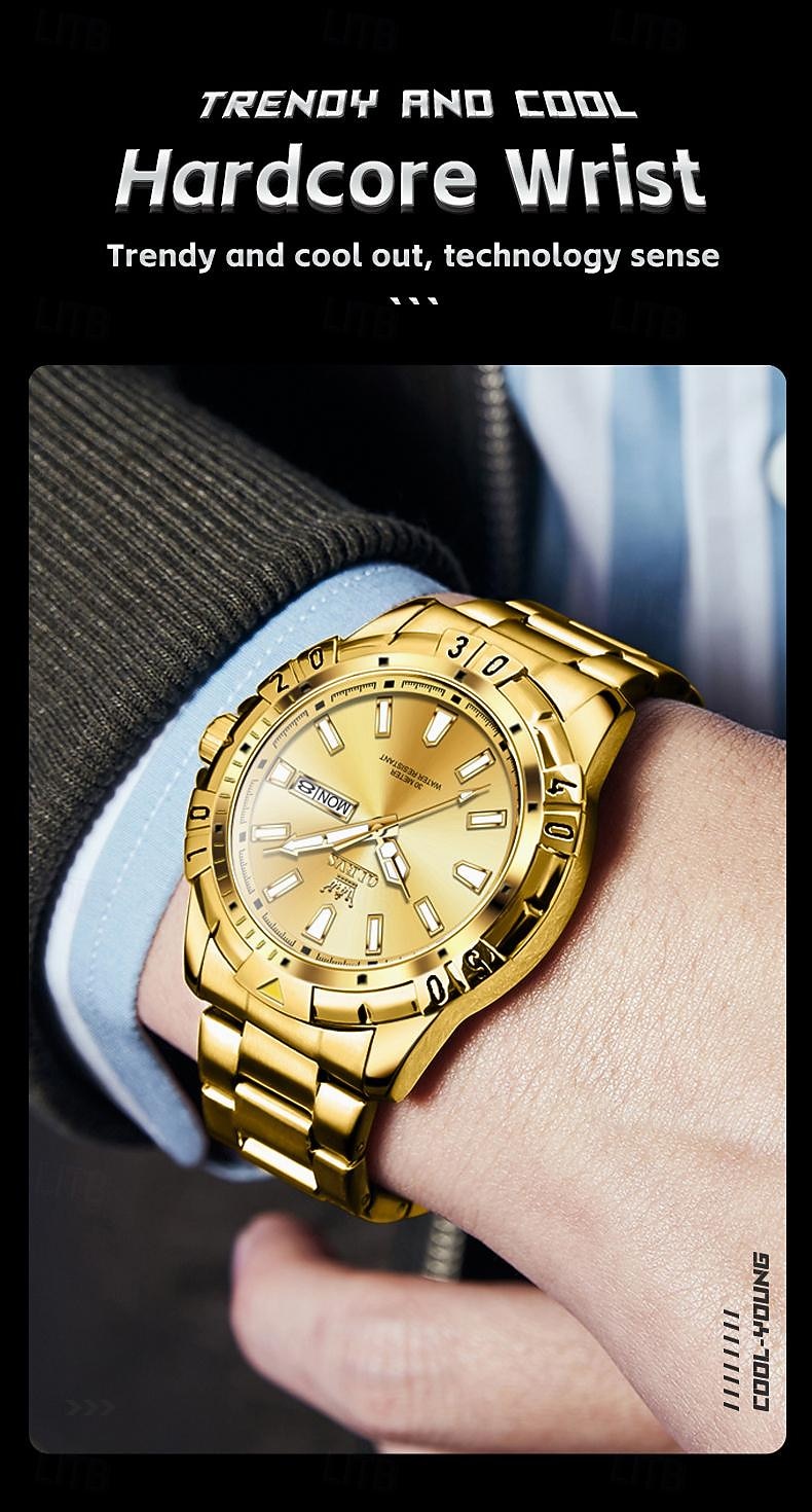 OLEVS Мужчины Кварцевые Мода Деловые Наручные часы Светящийся Календарь Дата Неделя ЗАЩИТА ОТ ВЛАГИ Стали Часы 2026 - $33.99 –P11