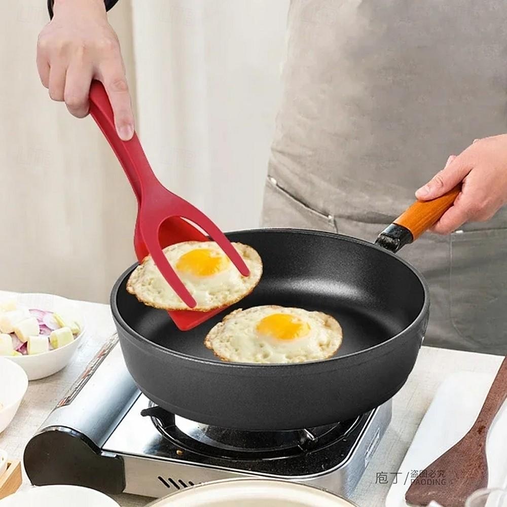 Accessori da cucina multifunzionali 2 in 1 set di gadget da cucina spatola per frittata spatola in silicone da cucina per toast pancake pinze per uova cocina cucina accessori da cucina del 2025 a $11.99 –P9