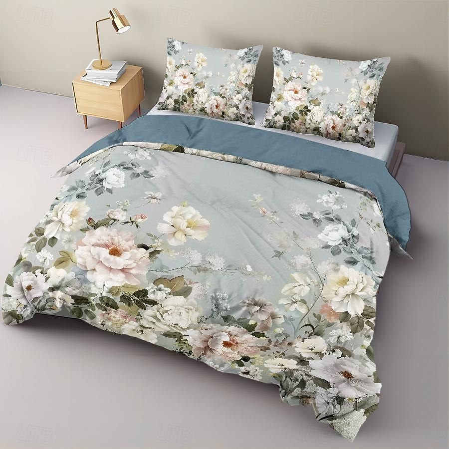 100% Cotton Vintage Floral Series Duvet Cover 3-Piece Set Short Fluff for Summer Soft Skin Friendly Comfy Lightweight 2026 - $35.99 –P18