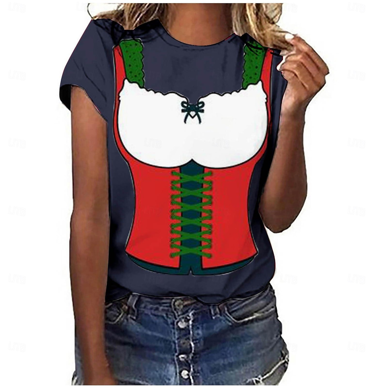 Japonesa/Curta Anime 3D Bávaro Estilo de rua Camiseta Arte Gráfica para Mulheres Adulto Impressão 3D  para Cerveja Oktoberfest Baile de Máscaras Casual / Diário de 2026 por $20.99 –P19