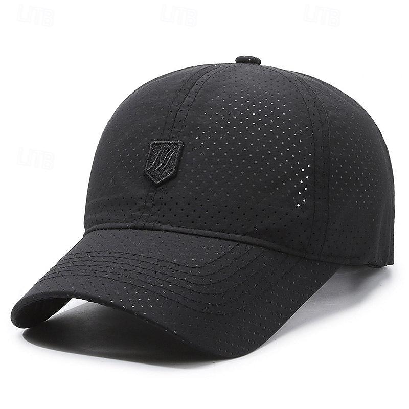 Herr Basebollkeps Solhatt Trucker Hat Svart Vit Polyester Mode Ledigt Gata Dagligen Slät Justerbara Solskyddskräm Andningsfunktion Snabb tork 2025 - $6.49 –P3
