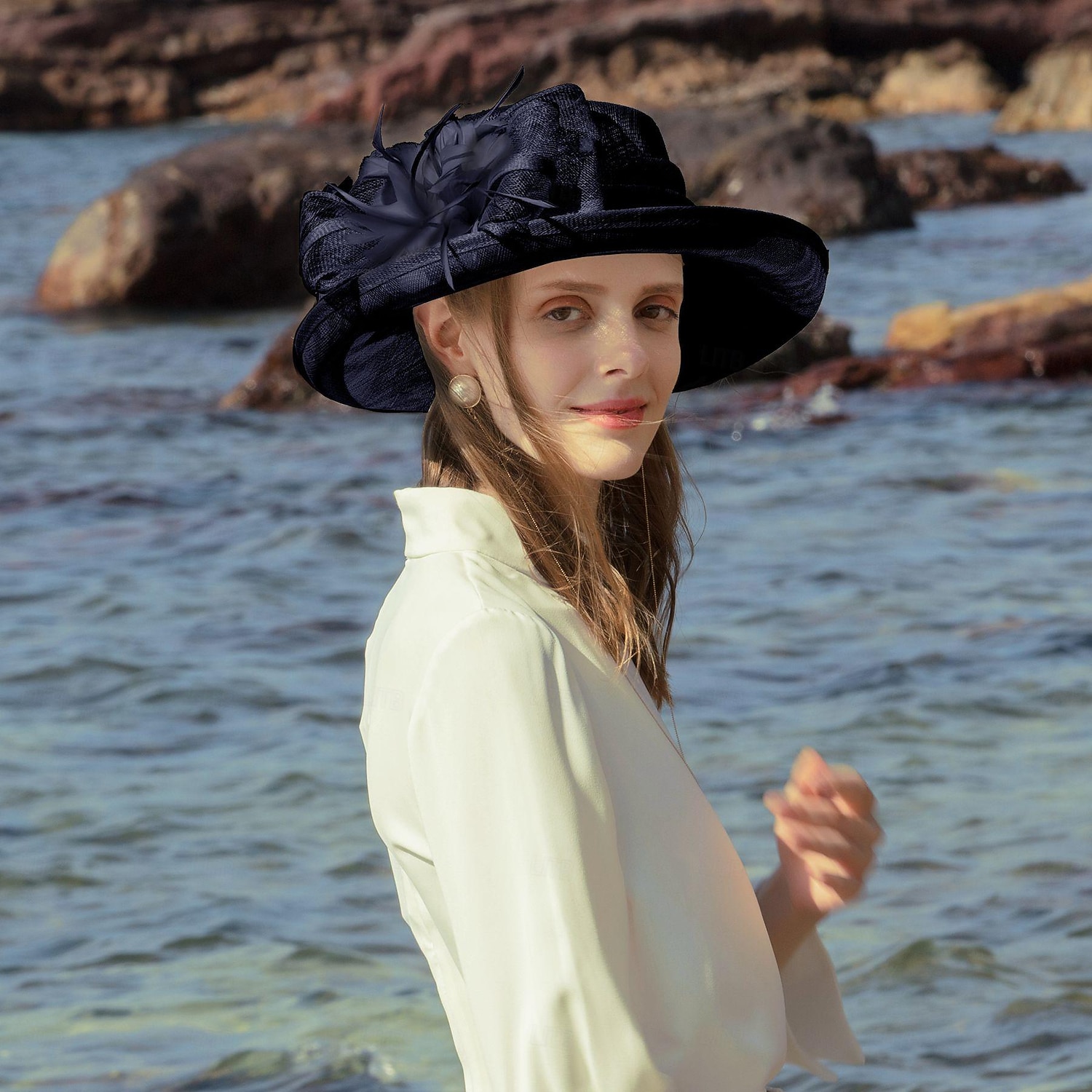 Chapéu Vintage Retro dos anos 1950 Chapéu para Mulheres Dia dos Namorados Derby Ascot Festival de Corrida de Cavalos Chapéu para Adultos Todas as Estações de 2026 por $91.99 –P17