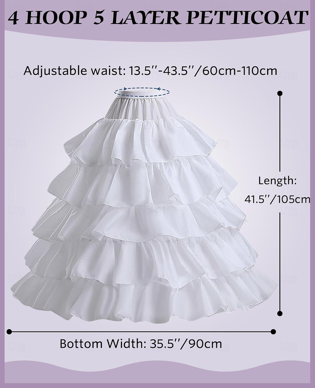 Petticoat Hoop Skirt Under Skirt Crinoline Slips for Ball Gown Princess Bride Bridal Rococo Victorian Renaissance Women's Performance Wedding Party Petticoat 2025 - $35.99 –P2