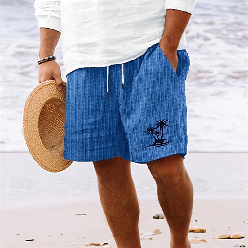 Per uomo Pantaloncini estivi Pantaloncini da spiaggia Pantaloncini casual Tasche A cordoncino Vita elastica Albero di cocco Comfort Traspirante Breve Per eventi Da mare Spiaggia Hawaiano Boho Bianco del 2026 a $20.99 –P12