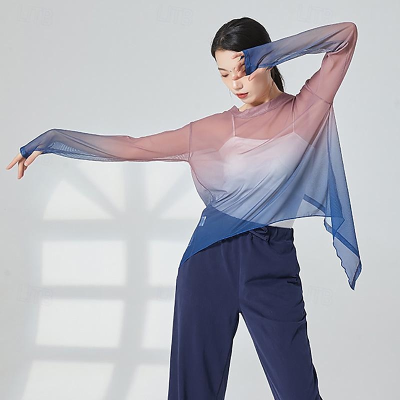 Sportovní oděvy Vrchní deska Čistá Barva Barevně dělené Dámské Výkon Trénink Dlouhý rukáv Polyester 2025 - $25.99 –P3