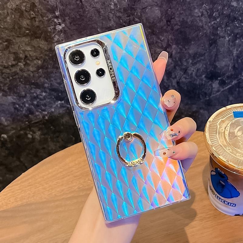 telefon Carcasă Pro Samsung Galaxy S24 S24 Ultra Plus S23 Ultra Plus S22 Ultra A55 A35 A25 A15 5G A54 A34 A14 S25 Ultra Zadní kryt Bling Glitter Lesklé Prstencová spona Nárazuvzdorné TPU Pokování 2025 - $14.99 –P10