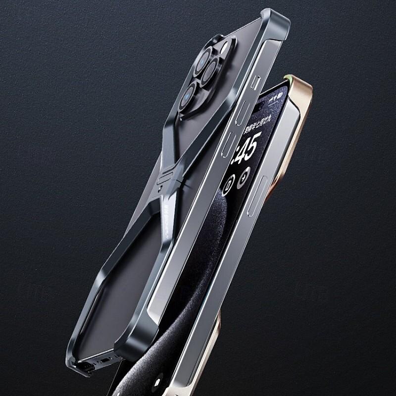 2025年 電話 ケース 用途 iPhone 15 Pro Max iPhone 14 Pro Max iPhone 13 Pro Max バンパーフレーム マットフロスト 耐衝撃 メタル  コレクション – $28.99 –P1