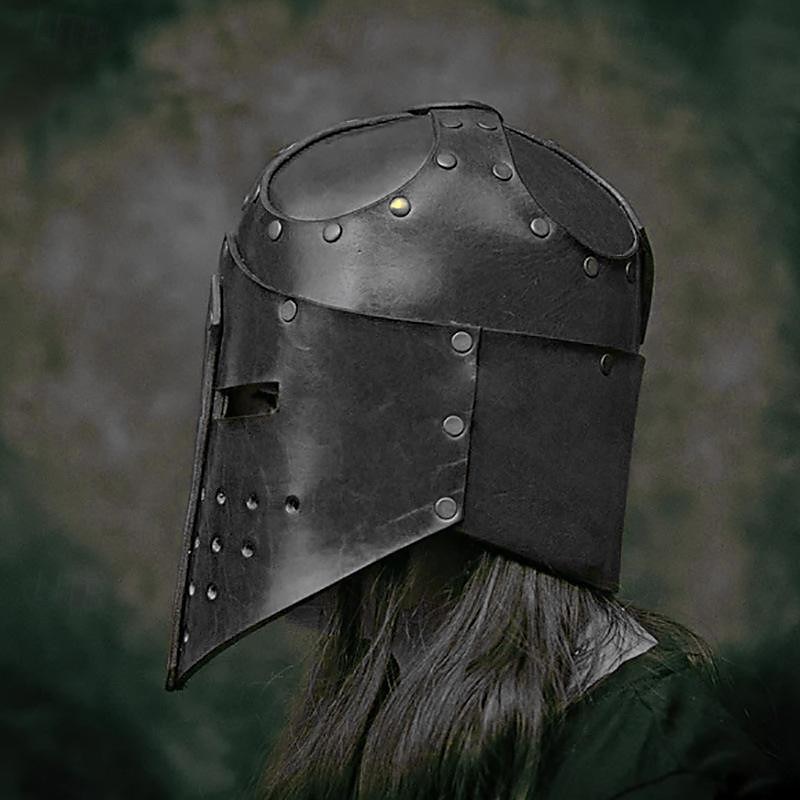 Retro Vintage Medieval Renaissance Armor Mask Helmet Ren Faire Knight Ritter Viking Crusader Knights Men's Viking Halloween Carnival Masquerade LARP Ren Faire Adults Mask Helmet 2025 - $35.99 –P5