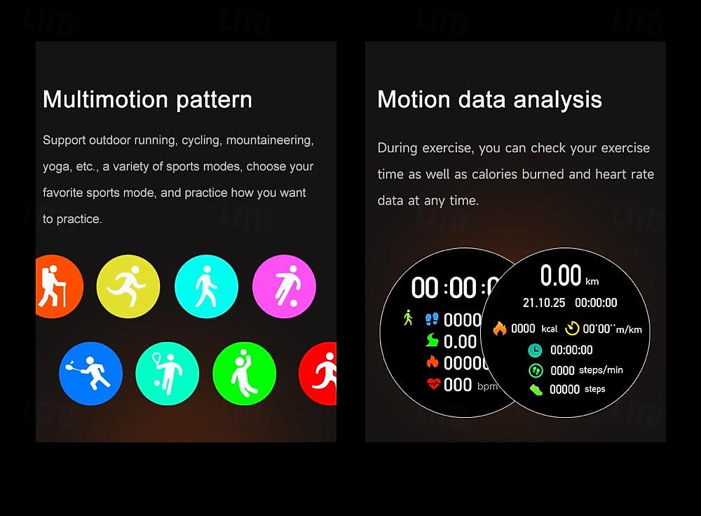 696 DK68 Smart Watch Fitness Tracker ECG PPG Bluetooth Call Reminder Android iOS IP67 47mm 1.53 2025 - $58.99 –P12