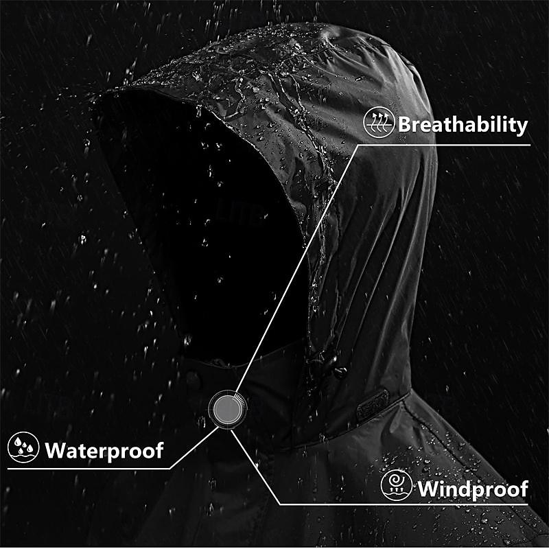 Муж. Куртка для туризма и прогулок Дождевая куртка для туризма и прогулок Дождевик Весна Осень на открытом воздухе Пэчворк Водонепроницаемость Быстровысыхающий Дышащий Жакет Односторонняя 2026 - $36.99 –P12