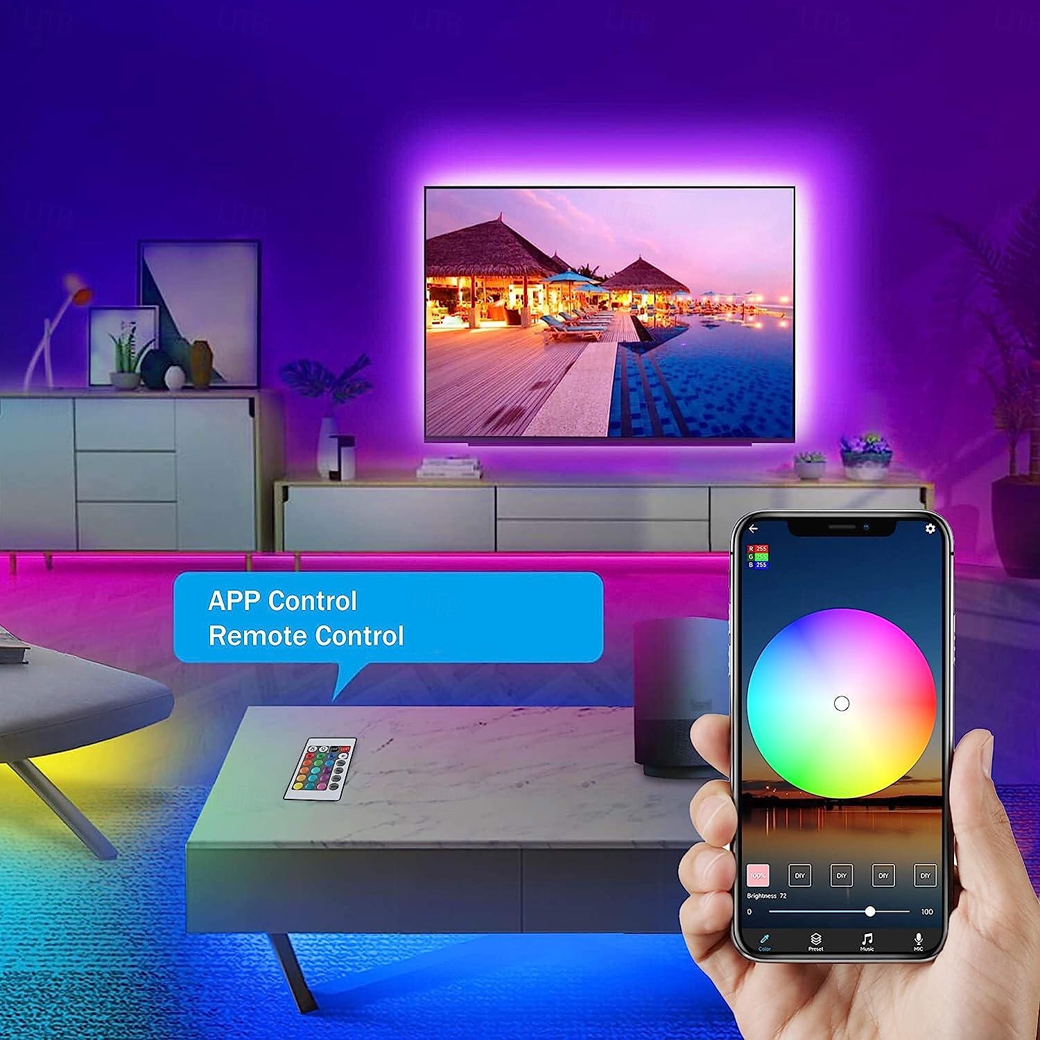 usb rgb cob ledstrip licht 1-5m 5v intelligente verkleuring striplicht app bestuurt muzieksynchronisatie lichtstrip of uitgerust met rf draadloze controller geschikt voor binnendecoratie tv comp 2025 - $20.99 –P7