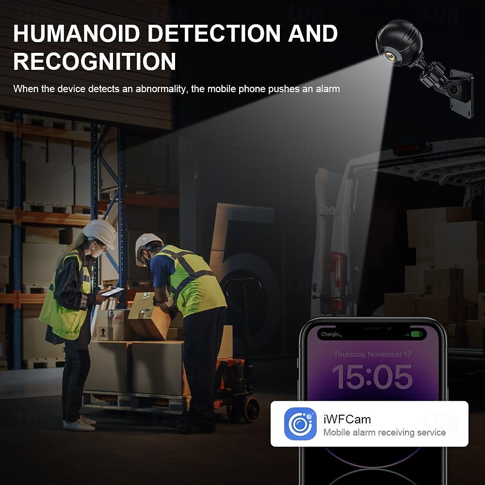 mini wifi-kamera, 1080p hd spionkamera dold med ljud och video, minikamera med nattseende rörelsedetektering för utomhus/inomhus 2026 - $35.99 –P8