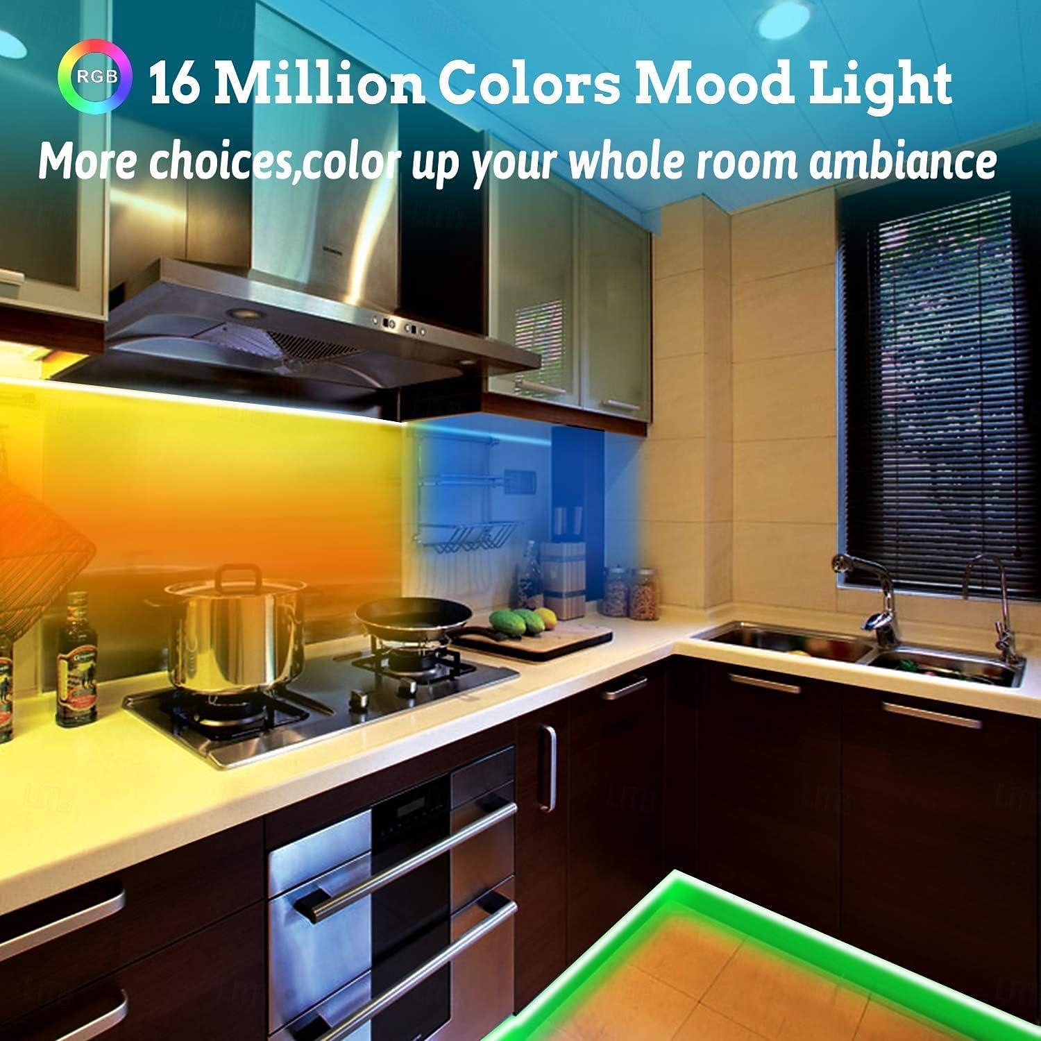 2025年 RGB LED ストリップ ライト キット 10-40 メートル (32.8-130 フィート) フレキシブル LED ライト ストリップ 5050 RGB SMD LED IR 44 キー コントローラー、インストール パッケージおよび 12V アダプター キット付き  コレクション – $41.15 –P7