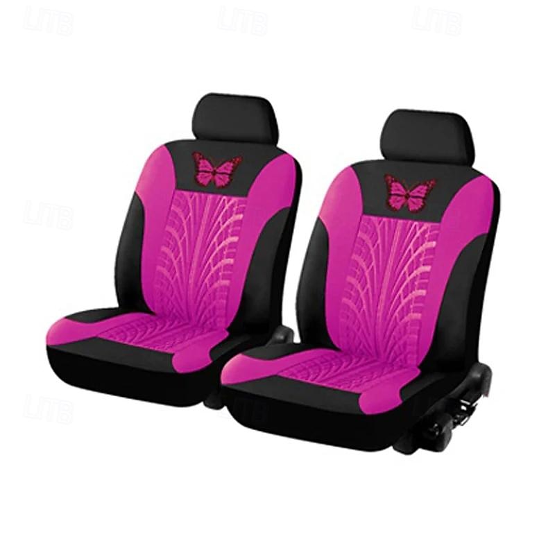 Fyautoper novas capas de assento de carro de 5/2 lugares com padrão absoluto bordado universal tecido respirável airbag seguro suv assento protetor acessórios de 2025 por $41.99 –P3