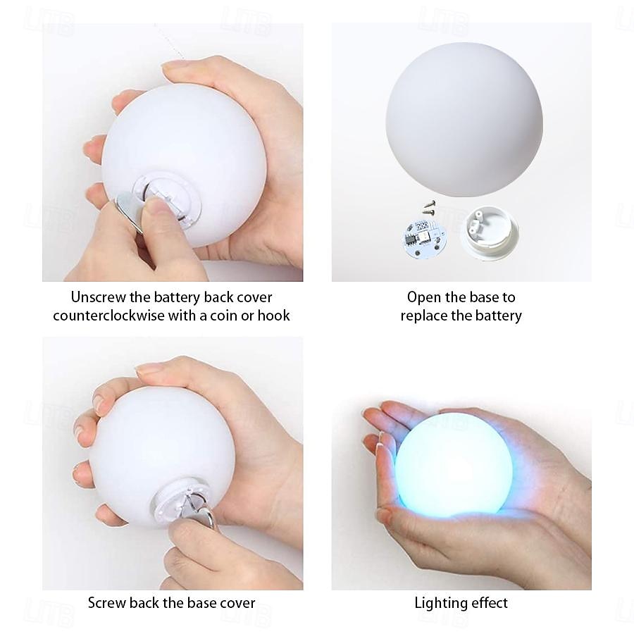 Swimming Pool LED Light, LED Small Night Light 16 Color Adjustable Round Ball Night Light, Outdoor Waterproof LED Luminous Circular Ball Lamp Courtyard Outdoor Gathering Festival Atmosphere Lamp 1pc 2026 - $9.49 –P3