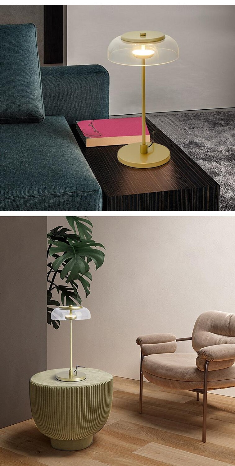 LED Beside Lamp 7W Nordic Glass Desk Light Bedroom Living Room Desk Lamp Kids Room Decor Bedisde Lights Gifts Creative Iron Table Light with Glass Lampshade Indoor Table Lamp with Plug 110-240V 2025 - $265.59 –P2