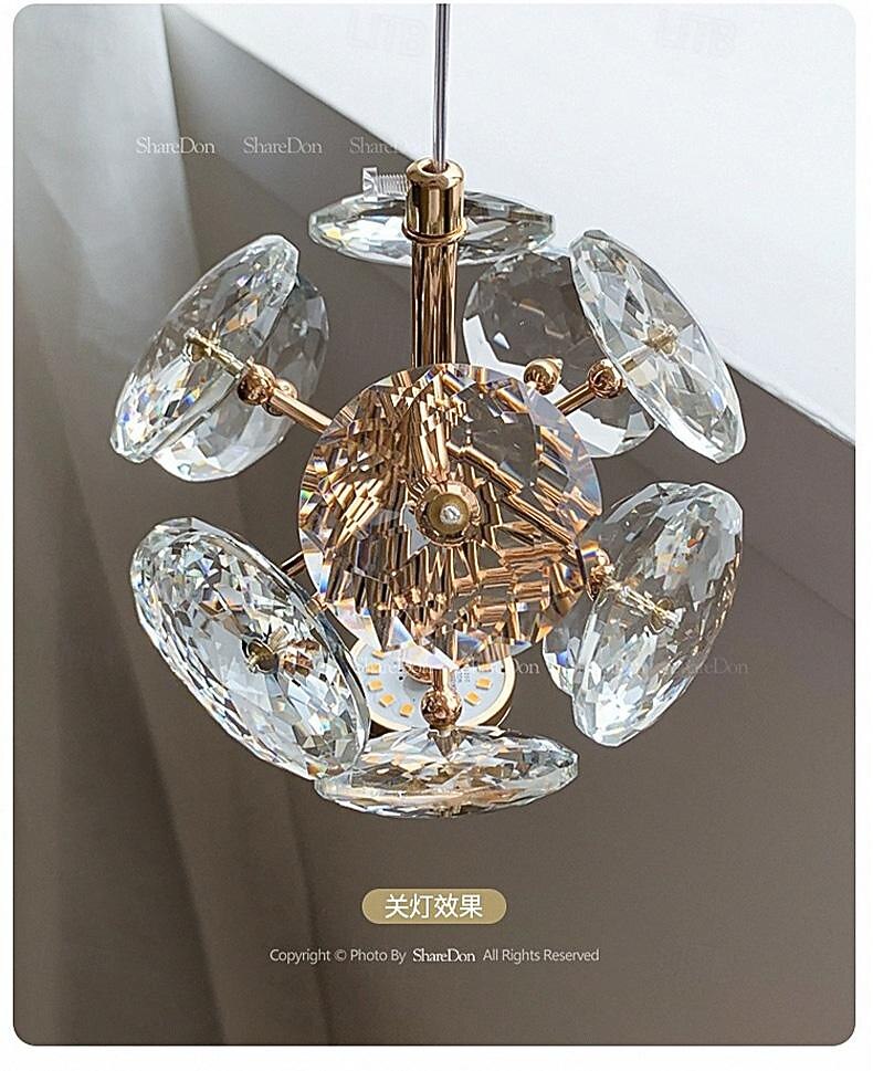 Plafonnier suspendu applique murale crystra LED éclairage suspendu en verre plafonniers modernes raccord globe en verre lumières suspendues lustre décoration pour salon salle à manger cuisine îlot de 2025 ? $125.99 –P8