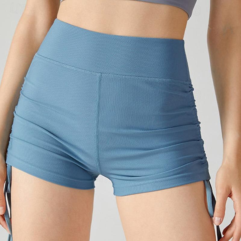 Naisten Urheilushortsit Joogasortsit Harjoitteluhousut Kurenauha Korka vyötärö Jooga Kuntosaliharjoitus Pilates Shortsit Musta Sininen Ruskea Urheilu Urheiluvaatteet Elastinen Ohut 2025 - $23.99 –P5