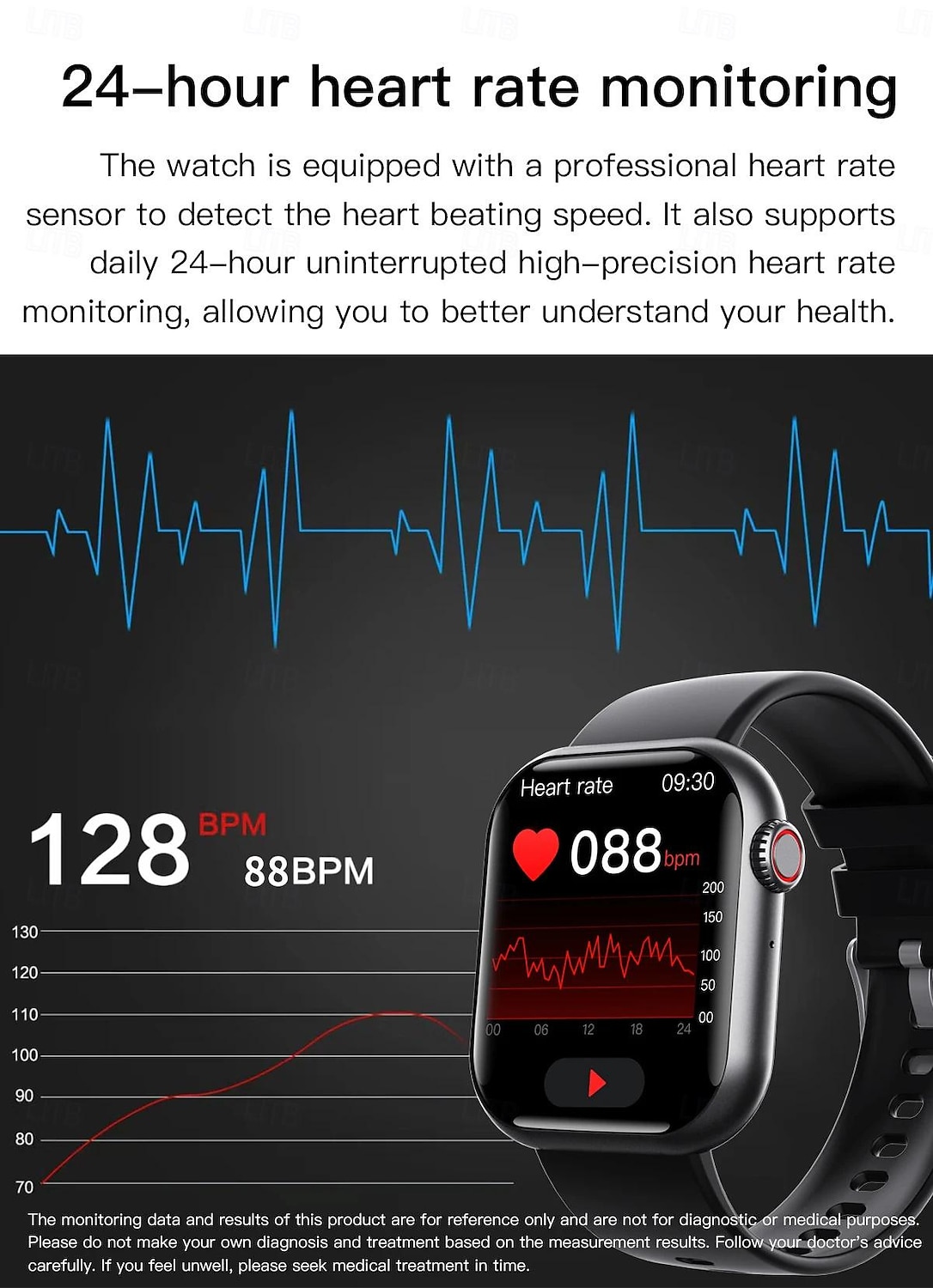 f108 smartwatch hartslag bluetooth oproepinformatie push-step count sporthorloge slimme armband 2025 - $57.99 –P8
