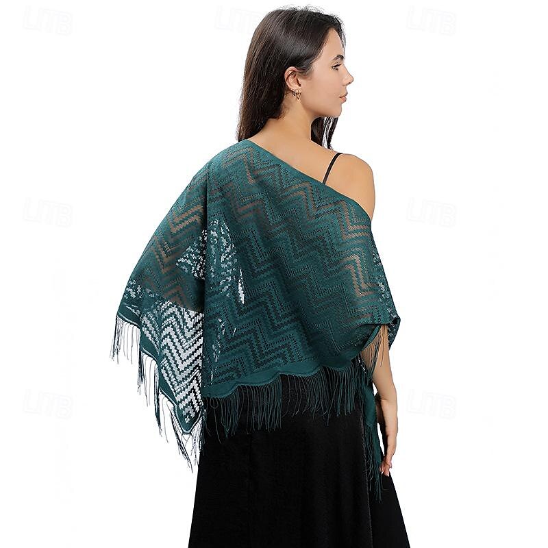 écharpe en dentelle ondulée robe de mariée robe de soirée châle en dentelle soirée dansante écharpe polyvalente pour femme de 2025 ? $19.49 –P8