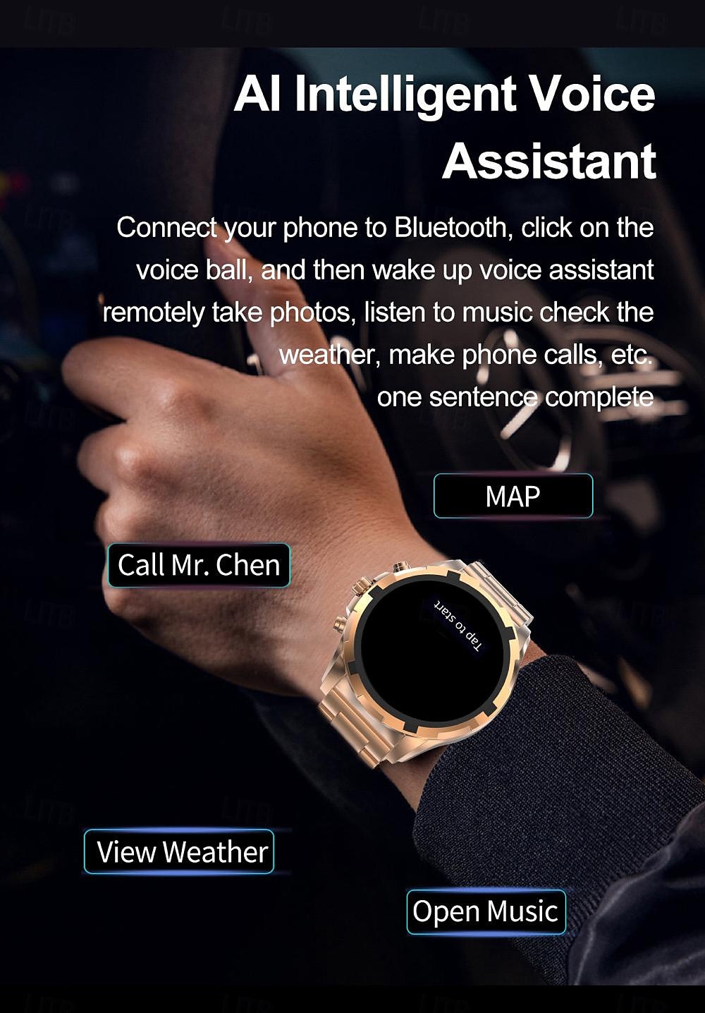 696 HK98 Smartwatch Fitness Tracker EKG PPG Bluetooth-Anruf Erinnerung Android iOS IP67 48mm 1.43" 2025 - $63.99 –P15