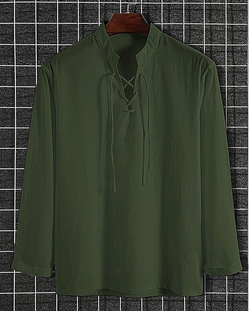 Homens Camisa Social Camisa casual Camisa de algodão Tecido Havaiana Feriado Preto Branco cáqui Manga Longa Faixa Primavera & Outono Roupa Cordões de 2025 por $22.99 –P9