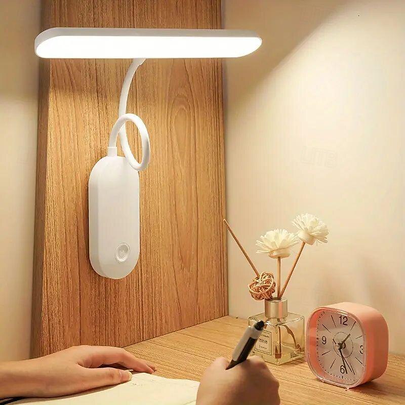 One Pack of LED Three-color Stepless Dimming, Eye-protecting Study Lamp, Rechargeable and Plug-in Dual-purpose, Student Dormitory Artifact, Office Reading Lamp, Bedroom Bedside Wall Lamp 2025 - $18.99 –P7
