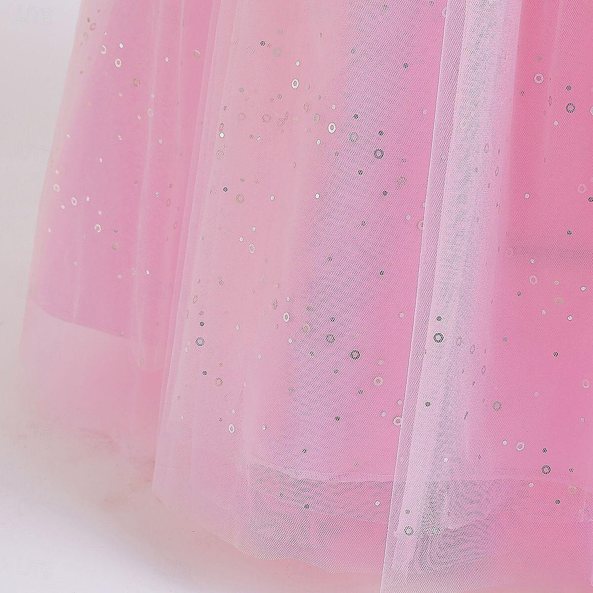 Děti Dívčí Květinové dívčí šaty Šaty Šaty na párty Pevná barva Bez rukávů Výkon Svatební Párty Výšivka Princeznovské Sladký Polyester Maxi Áčkové šaty Léto Jaro 3-13 let Světlá růžová Námořnická modř 2025 - $33.99 –P6