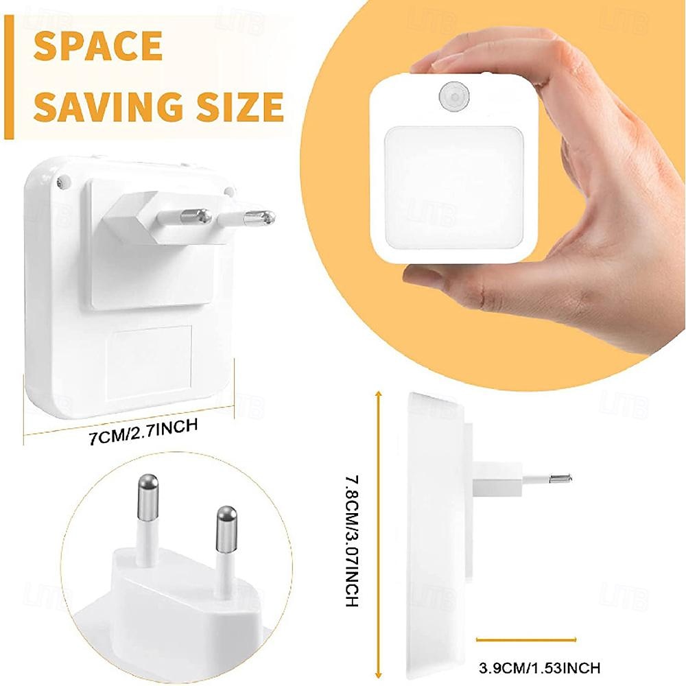 Motion Sensor Light LED Night Light Modes Switching Brightness Adjustable Just Plug In Outlet Light and Dark Sensor 2025 - $18.49 –P4