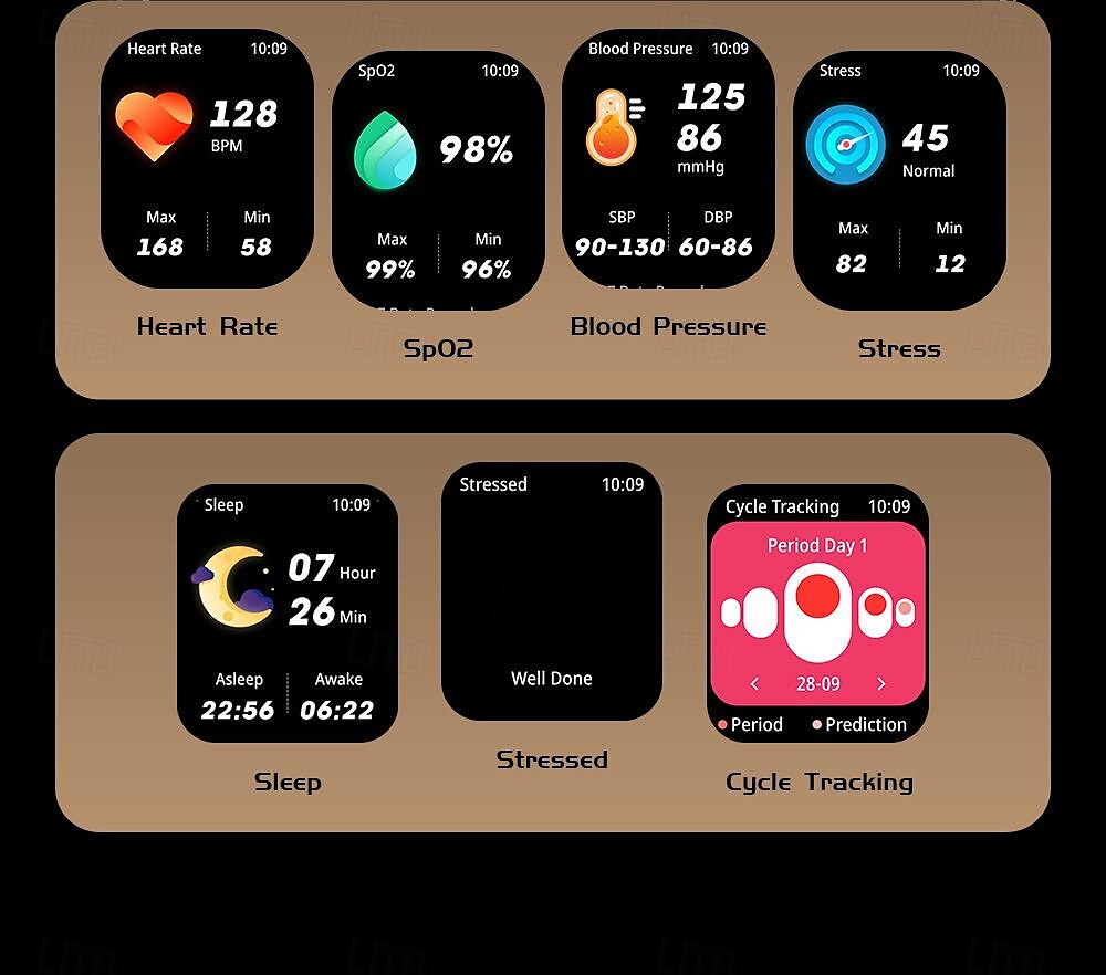 696 C28 Smart Watch 2.02 inch Smart Band Fitness Bracelet Bluetooth Pedometer Call Reminder Sleep Tracker Compatible with Android iOS Men Hands-Free Calls Message Reminder IP 67 42mm Watch Case 2025 - $52.99 –P13