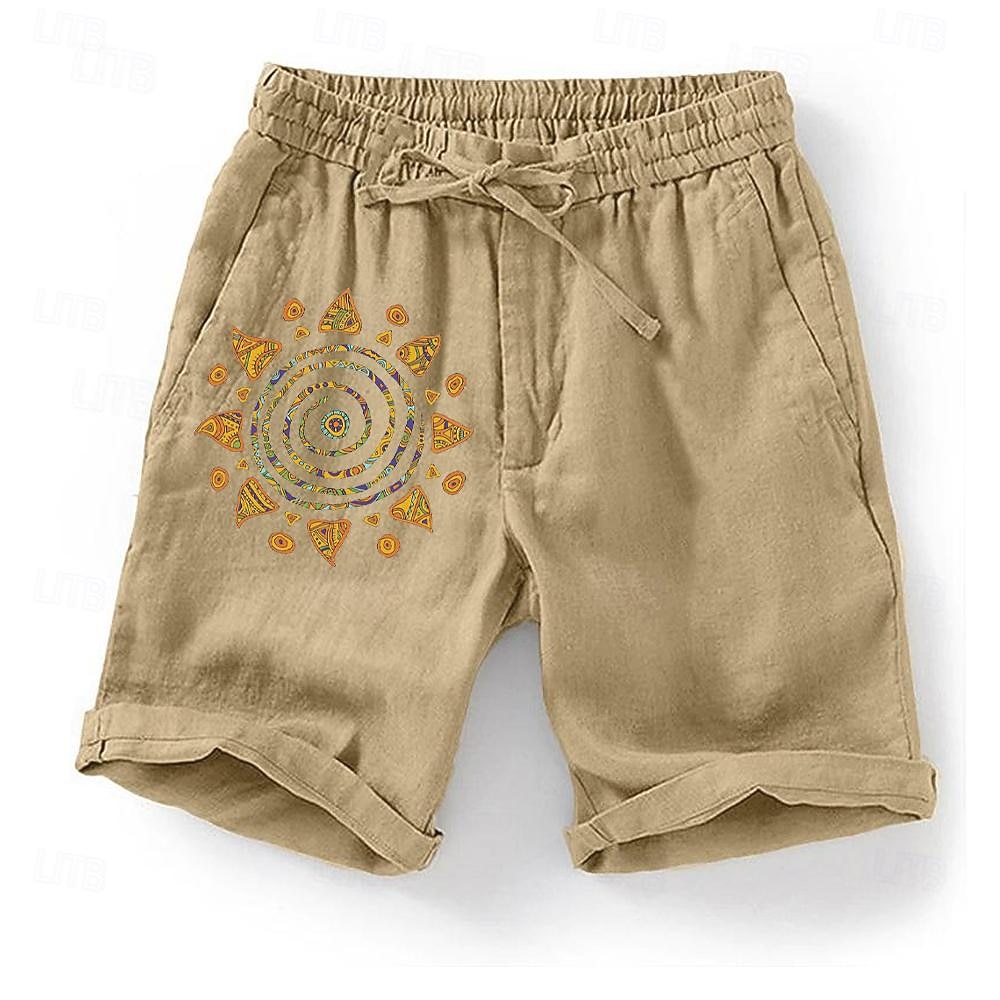 Per uomo Grafico Sole Shorts Pantaloncini Estivi Pantaloncini casual Misura del girovita medio Streetwear Designer Stile Etnico Casuale Quotidiano Ferie Coulisse Tasca Elastico in vita progettista del 2026 a $25.99 –P5