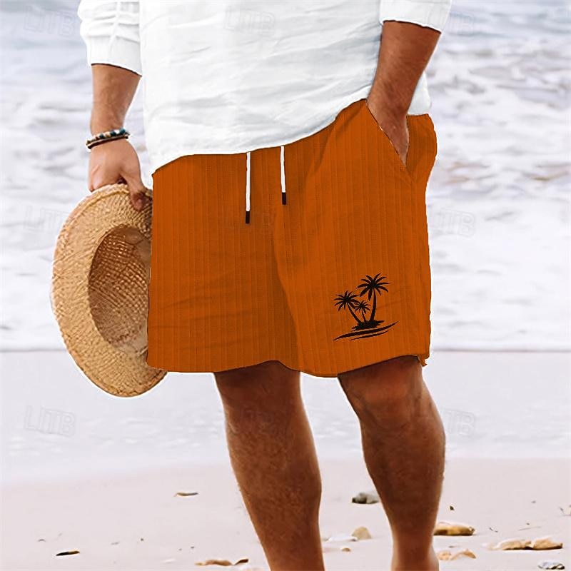 Per uomo Pantaloncini estivi Pantaloncini da spiaggia Pantaloncini casual Tasche A cordoncino Vita elastica Albero di cocco Comfort Traspirante Breve Per eventi Da mare Spiaggia Hawaiano Boho Bianco del 2026 a $20.99 –P4