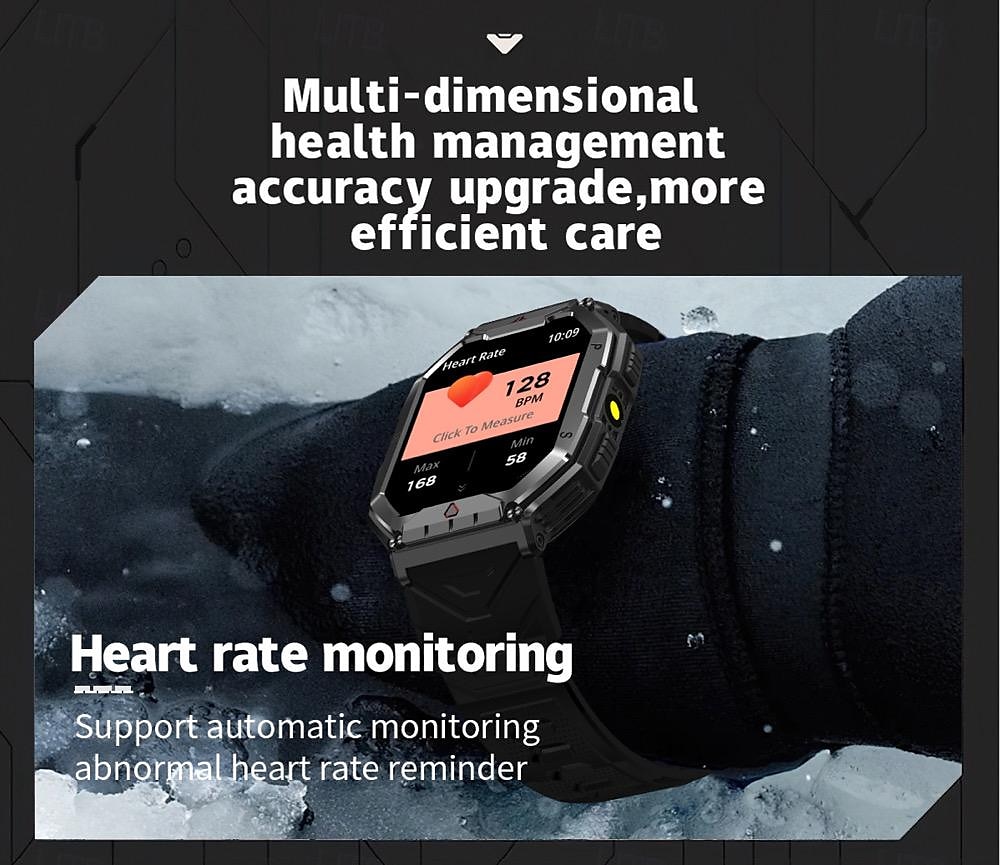 696 KR82 Ceas inteligent 2.1 inch Uita-te inteligent Bluetooth ECG + PPG Pedometru Reamintire Apel Compatibil cu Android iOS Dame Bărbați Telefon Hands-Free Reamintire Mesaj IP 67 Carcasă de ceas de 2025 - $59.99 –P14