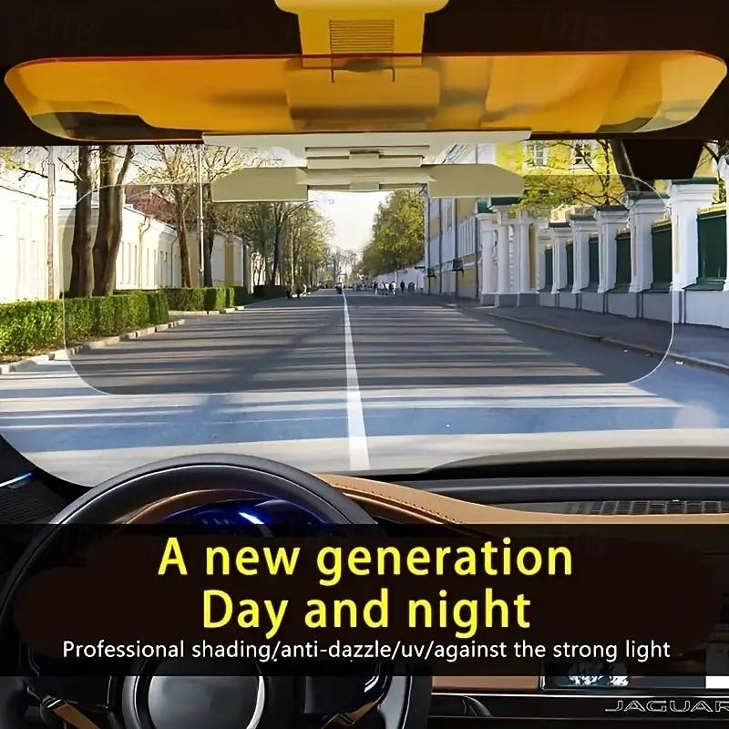2 In 1 For Day And Night Anti Glare Anti Strong Light Sun Visor For Car Driver Anti Snow Reflective Anti High Beam 2025 - $22.99 –P4