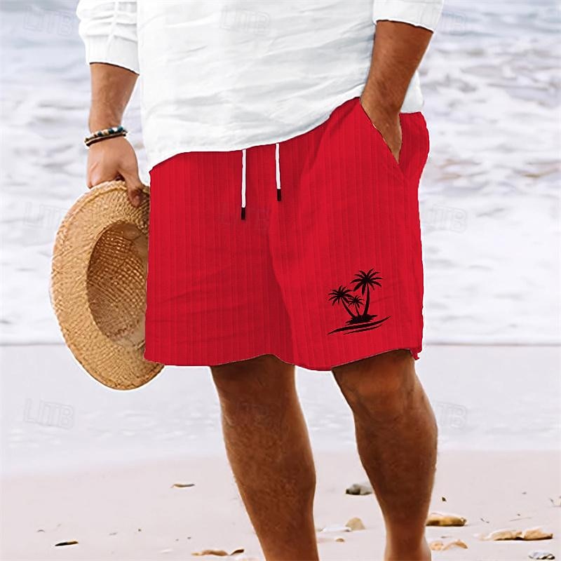 Per uomo Pantaloncini estivi Pantaloncini da spiaggia Pantaloncini casual Tasche A cordoncino Vita elastica Albero di cocco Comfort Traspirante Breve Per eventi Da mare Spiaggia Hawaiano Boho Bianco del 2026 a $20.99 –P6