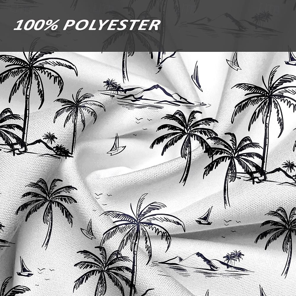 Per uomo Albero di cocco Palma Piante tropicali Camicia hawaiana Camicia Aloha Maniche corte Camicia Collo ripiegabile Hawaiano Informale Ricorrere Esterno Da mare Strada Blu Grigio S M L del 2025 a $24.99 –P3