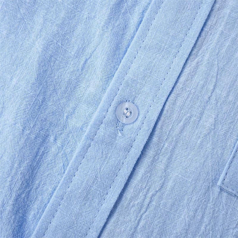 Per uomo Camicia Camicia di lino Camicia in cotone e lino Camicia con colletto cinese Camicia con colletto alla coreana Camicia casual Semplice Vacanza Camicia hawaiana Bianco Blu marino Cachi Azzurro del 2025 a $32.99 –P6