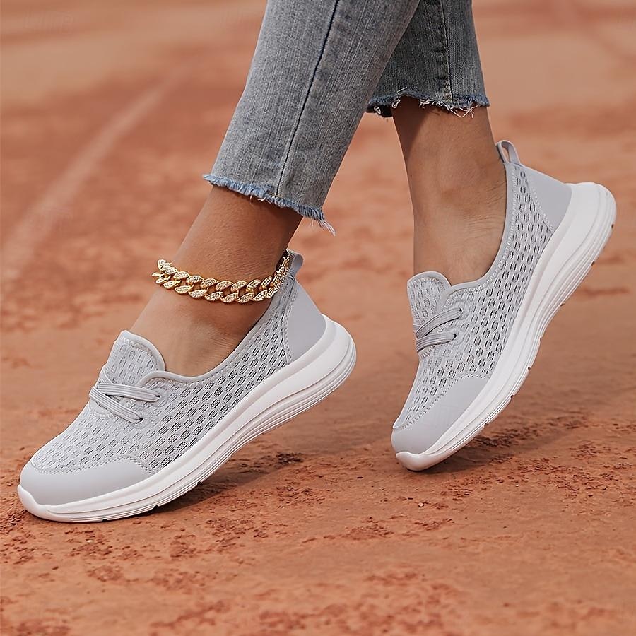 Leichte, atmungsaktive Wanderschuhe für Damen – Slip-On-Mesh-Sneaker zum Laufen und für die Freizeit 2025 - $26.99 –P19