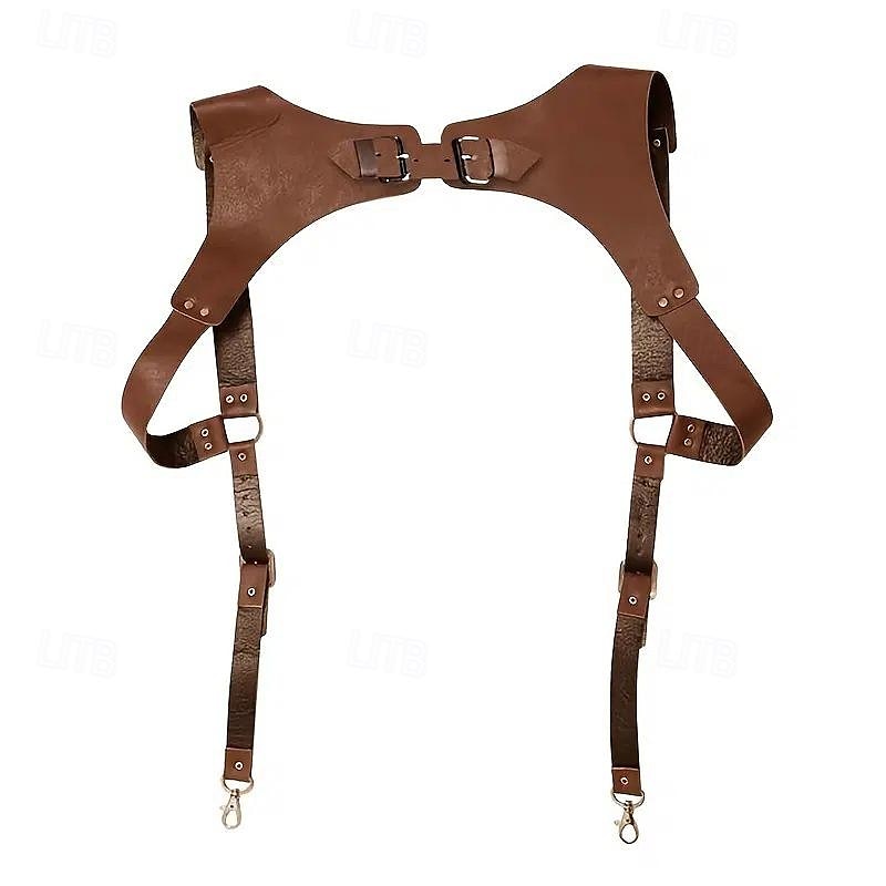 Retro Vintage Medieval Renaissance Armor Chest Harness Viking Fancy Dress Men's Halloween Carnival Masquerade Party Renaissance Fair LARP Adults Suspenders 2026 - $17.49 –P21